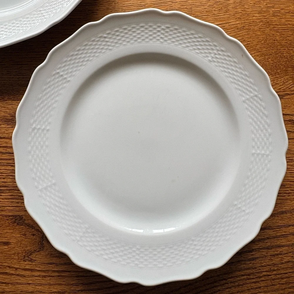 Belvedere by Kaiser W Germany set of 5 White plates ~10.5 in